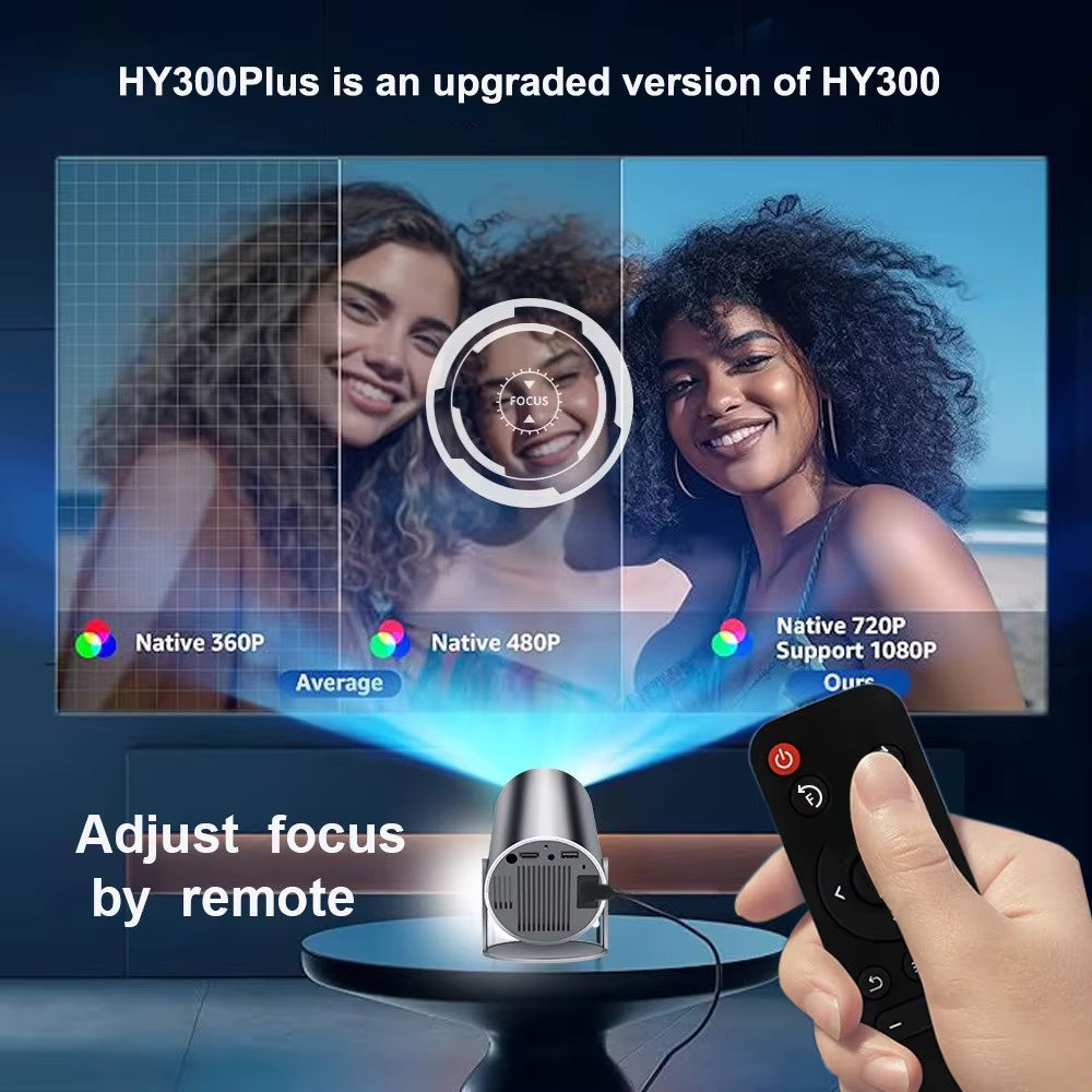 HY300 plus HD Projector Portatil 4K 1280X720P Android LED Video Home Theater Cinema Phone Mini Proyector Movie HY300 Pro